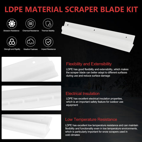 The Doufuhua scraper blade measures 17.1 inches for a precise Toro fit.