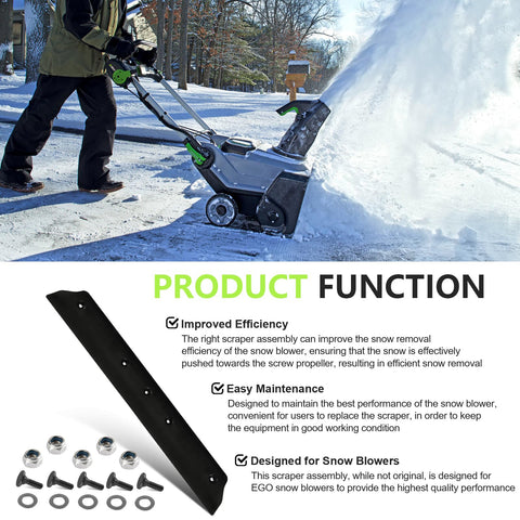 Engineered to push snow toward the screw propeller for efficient clearing.