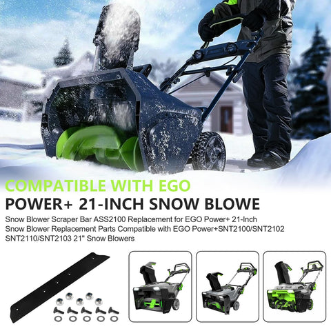 Measures 51.5 cm length to reach deeper snow and improve clearance.