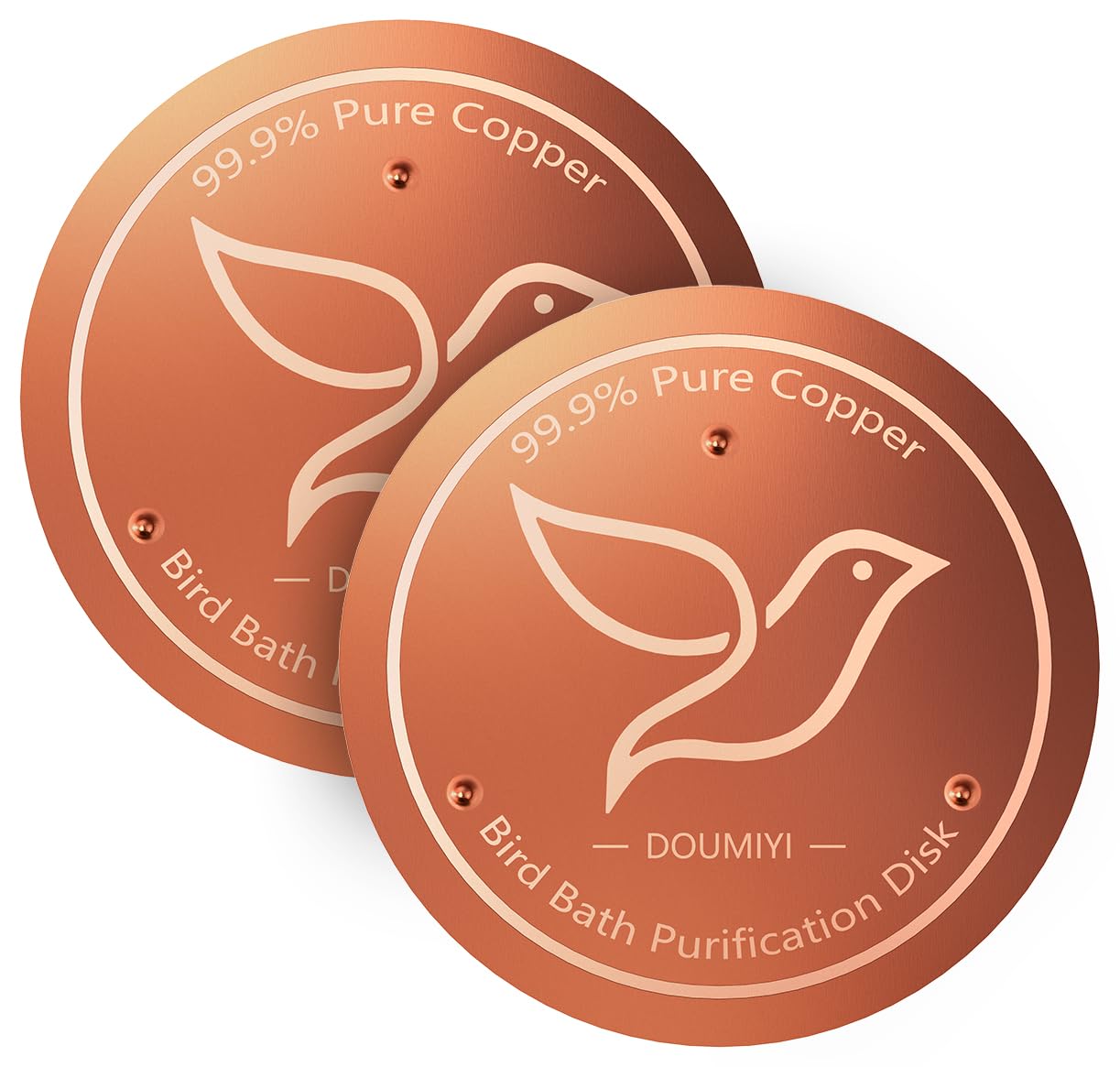 DOUMIYI bird bath copper disk in bath keeping water cleaner naturally.