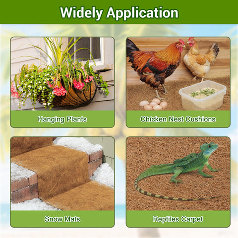 Dovesail Coco Liner Roll used as pet mat amid a cozy indoor plant display.