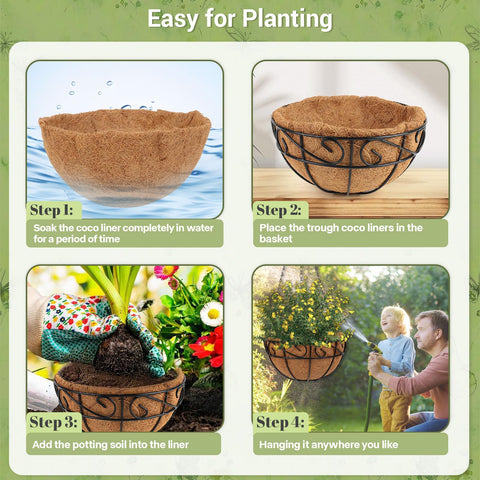 Dovesail indoor-outdoor hanging basket adapts to real or artificial plants gracefully.