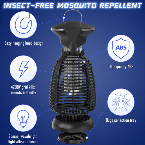 Dovima Bug Zapper EPA registered unit ensures safe outdoor use.