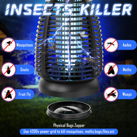 Dovima Bug Zapper extended 5.57 ft cord reaches distant outdoor outlets.