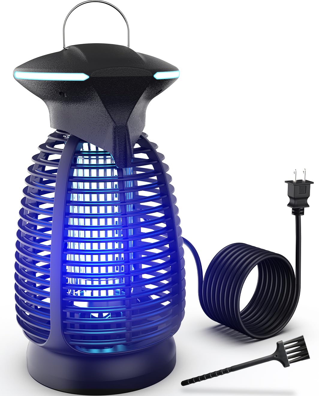 Dovima Bug Zapper Outdoor on patio at dusk attracts pests with blue-violet light.