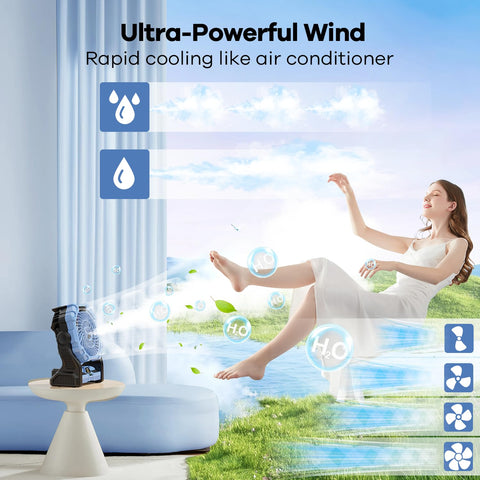 DOWILLDO 200mL water tank for longer misting sessions