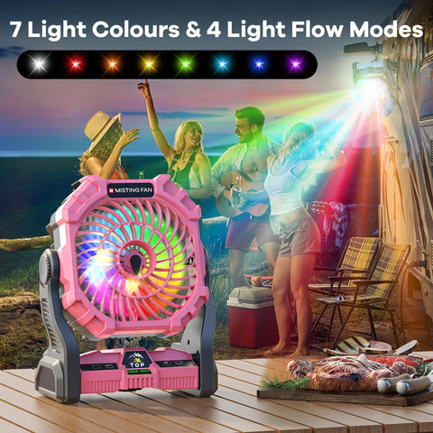 DowillDo RGB LED lighting adds mood ambiance for outdoors.