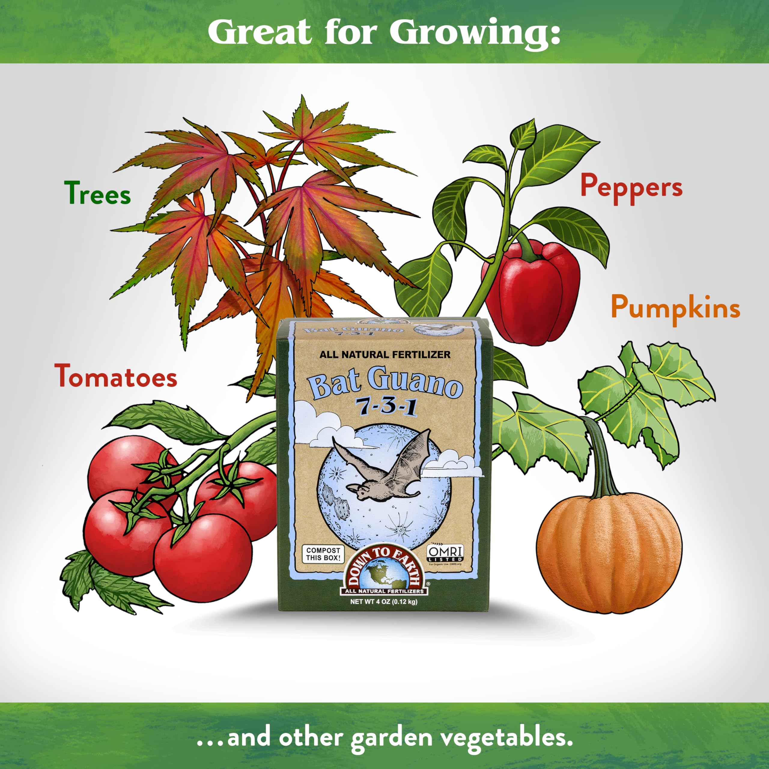 Down To Earth organic bat guano supports healthy root uptake and early leaf development
