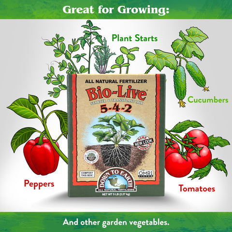 Down To Earth Bio-Live soil application promotes robust root development.