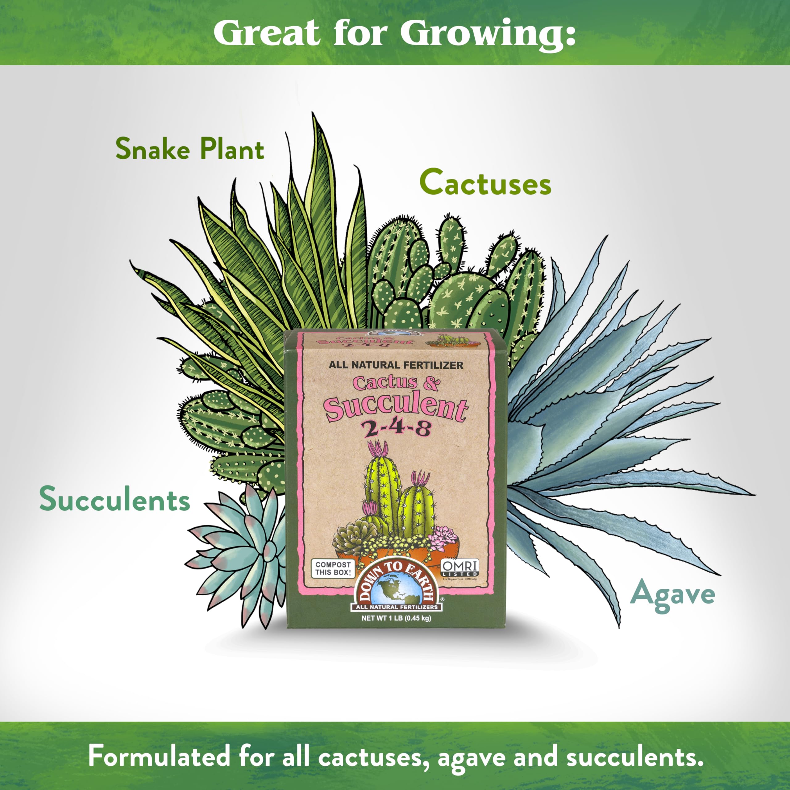 Down To Earth Organic Cactus Mix promotes root development for healthier succulents.