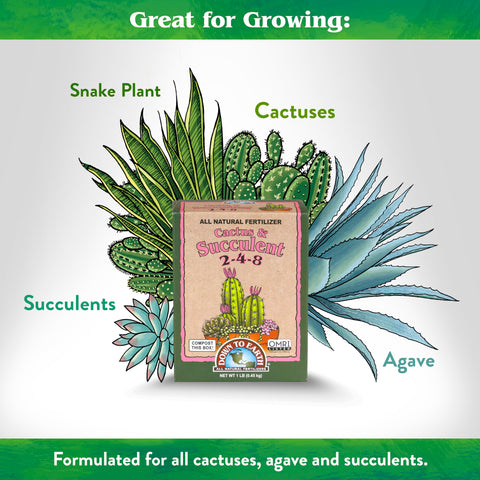 Down To Earth Organic Cactus Mix promotes root development for healthier succulents.