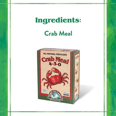 Down To Earth crab meal applied to a vegetable garden bed