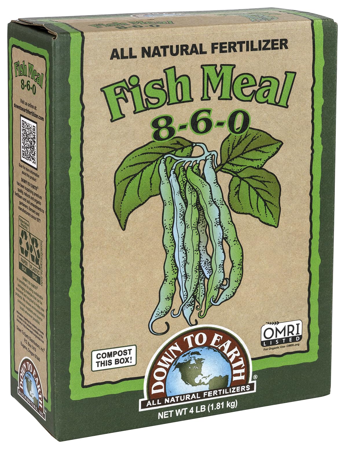 Down To Earth fish meal garden bed application supports vibrant vegetables and flowers.