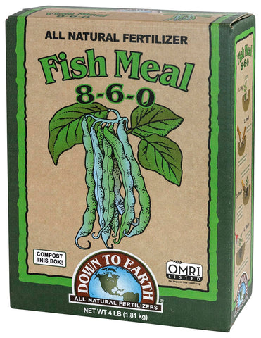 Down To Earth fish meal soil mix enriches microbial life for stronger roots.