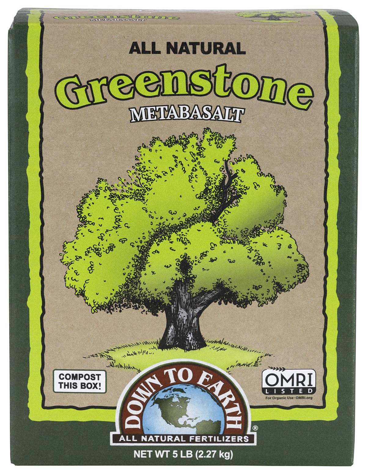 Down To Earth Greenstone Metabasalt bag for soil enrichment