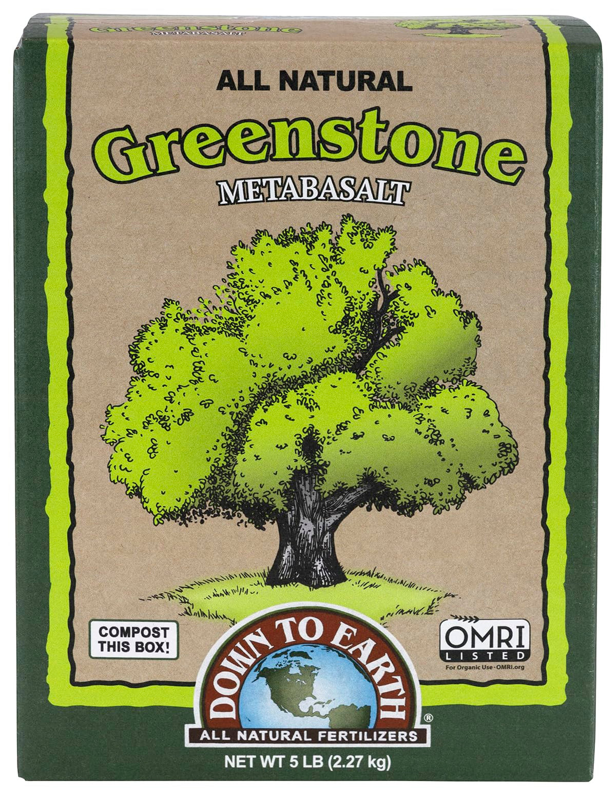 Down To Earth Greenstone Metabasalt bag for soil enrichment