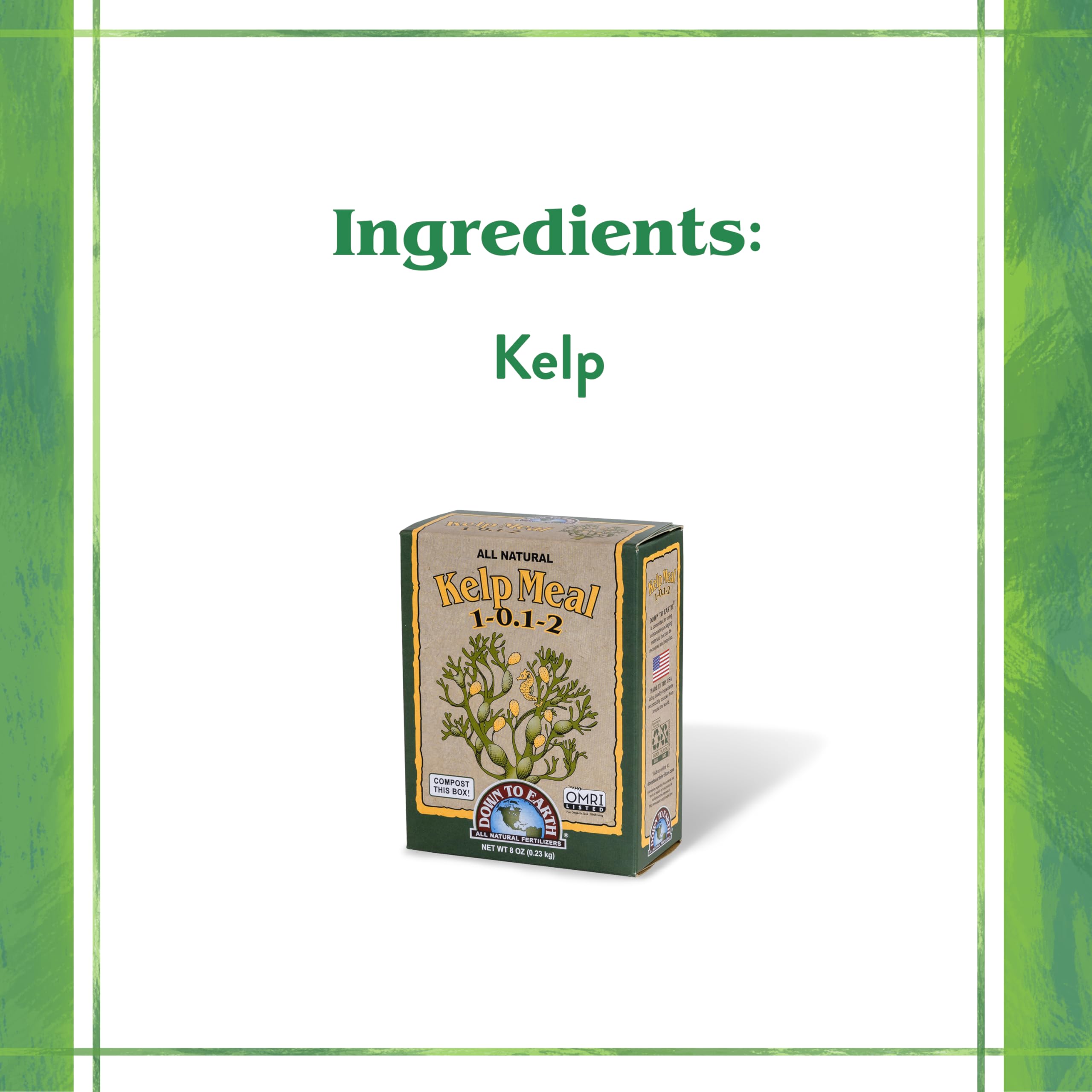 Kelp Meal sprinkled into garden soil for improved soil health.