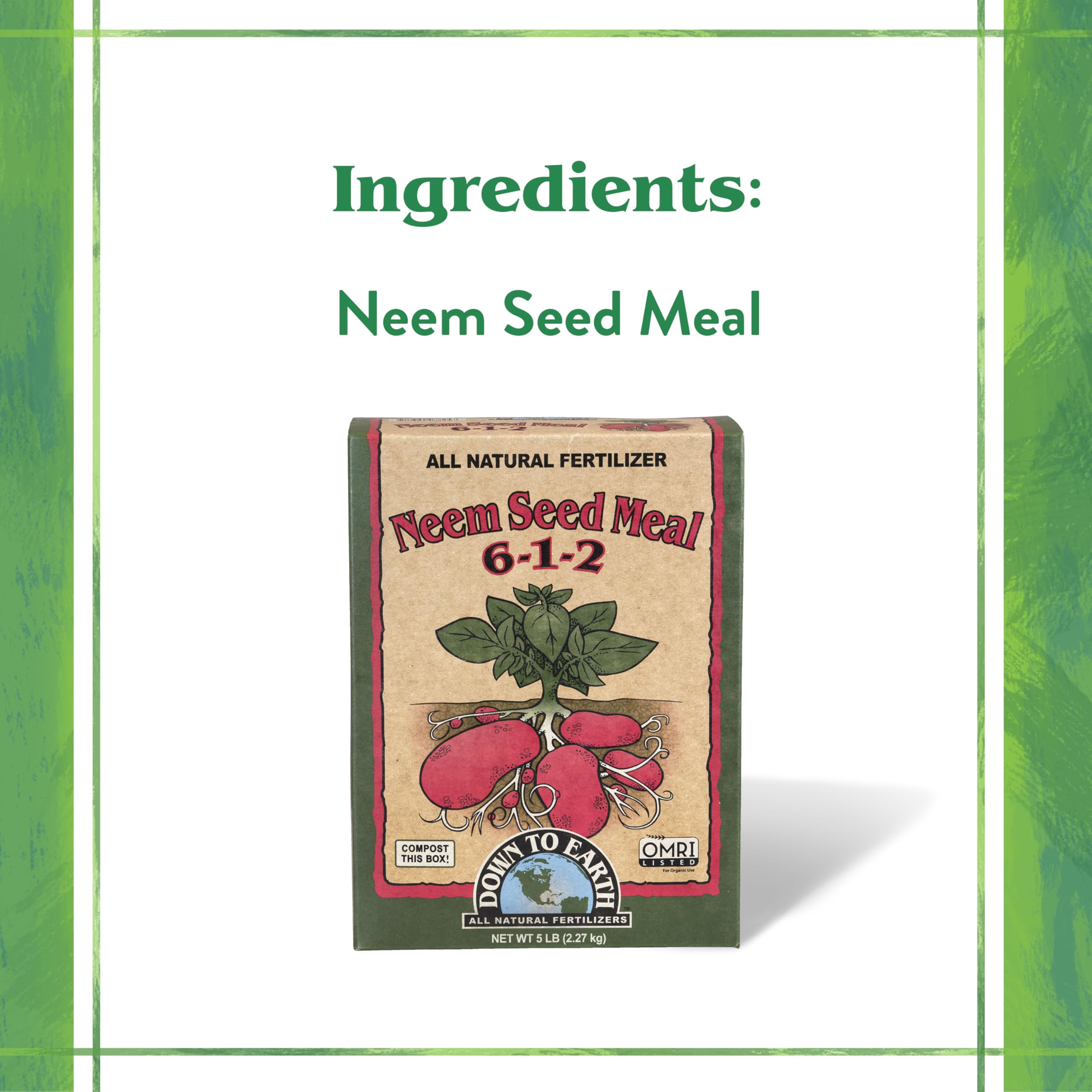 Neem Seed Meal applied in raised beds nourishes roots