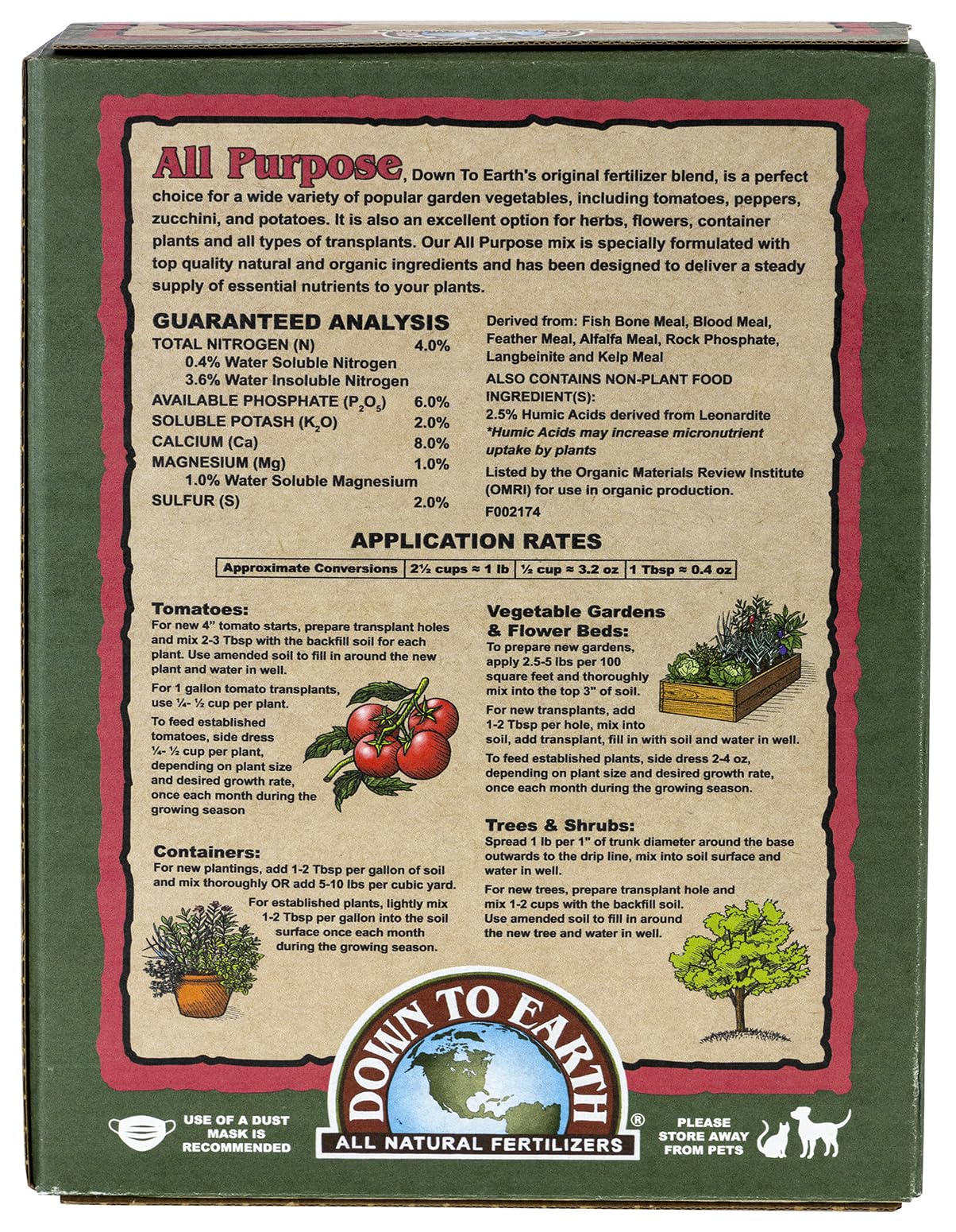 Down To Earth organic mix bag open for easy transplant and soil nourishment
