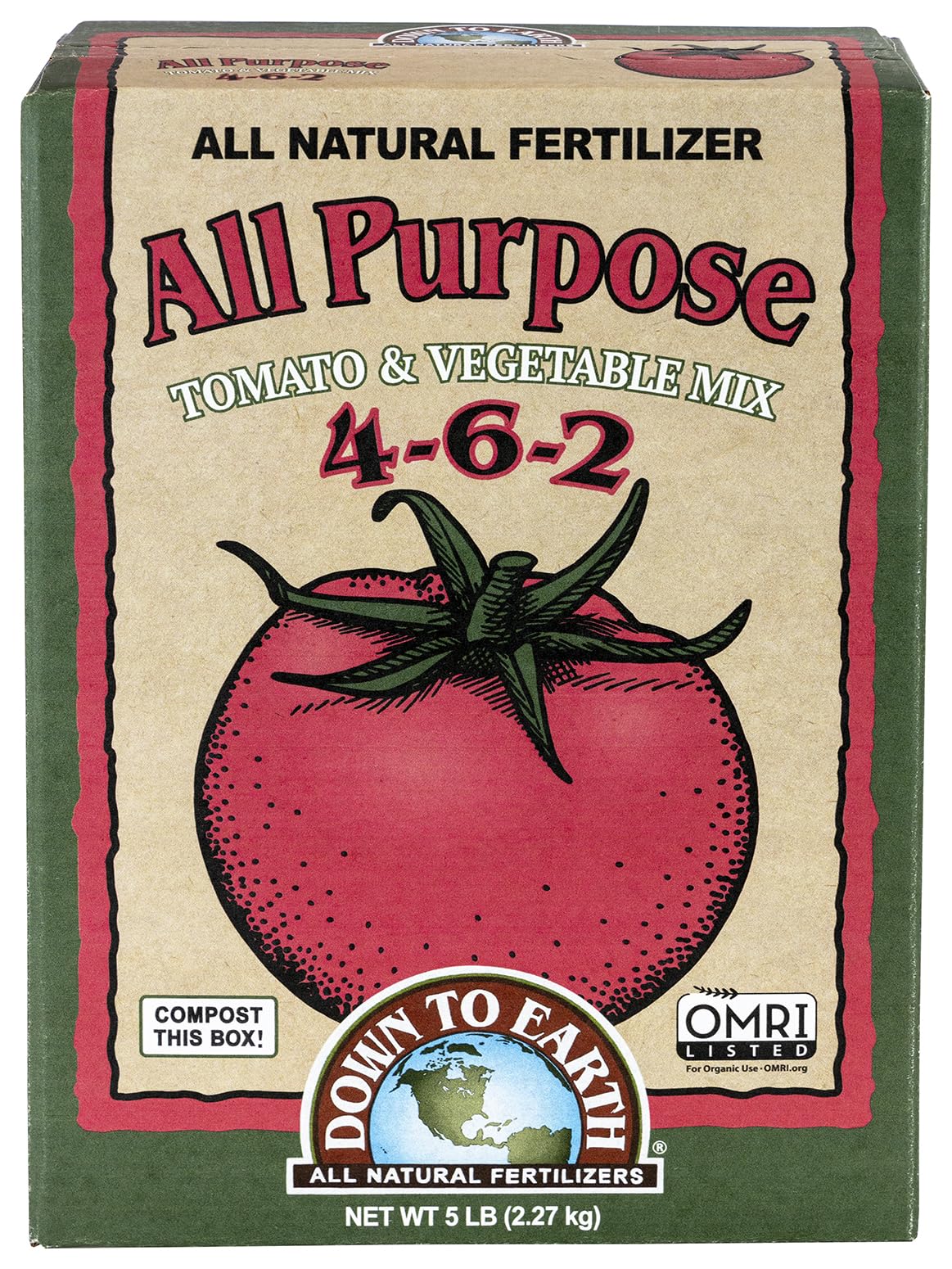 Down To Earth organic tomato & vegetable mix bottle pour for steady plant feeding