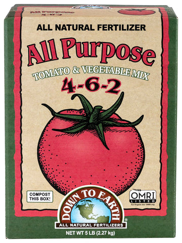 Down To Earth organic tomato & vegetable mix bottle pour for steady plant feeding