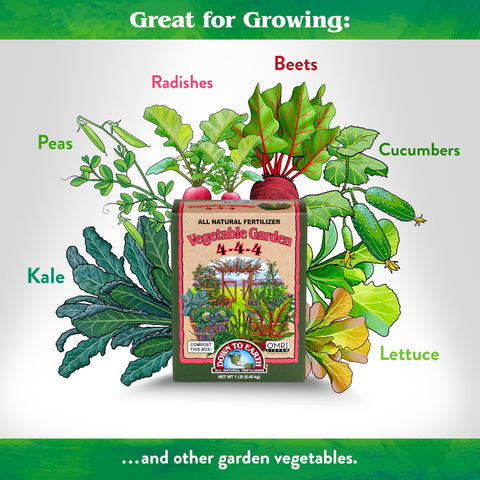 Down To Earth organic fertilizer label close-up showing 100% organic ingredients.