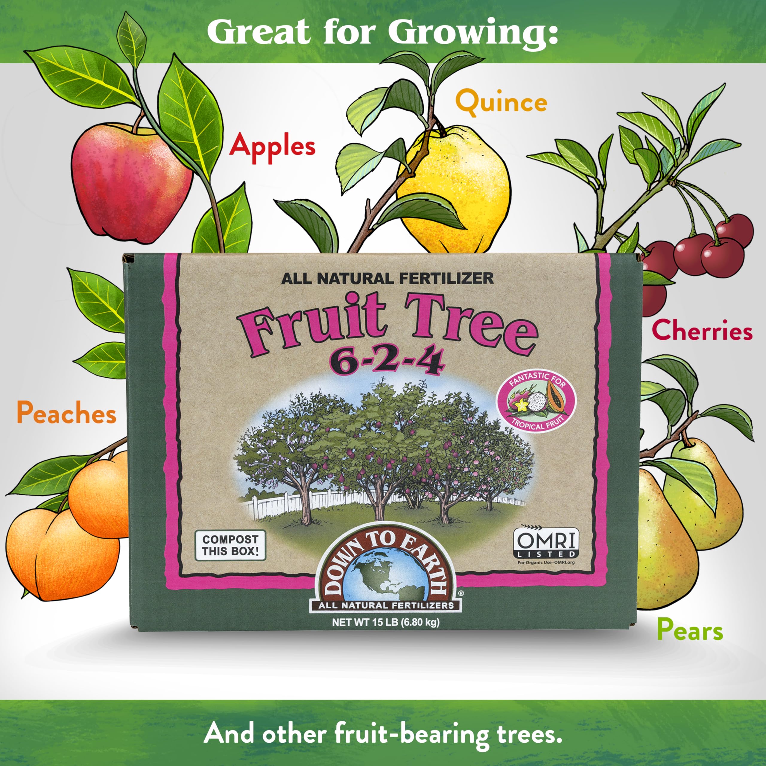 Down To Earth OMRI-listed organic fertilizer label
