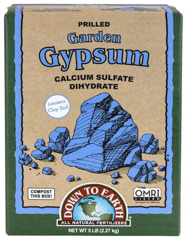 Down To Earth Organic Garden Gypsum loosens clay soil for better root growth