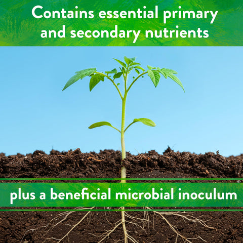 Down To Earth Organic Starter Mix paired with herbs for safe feeding.