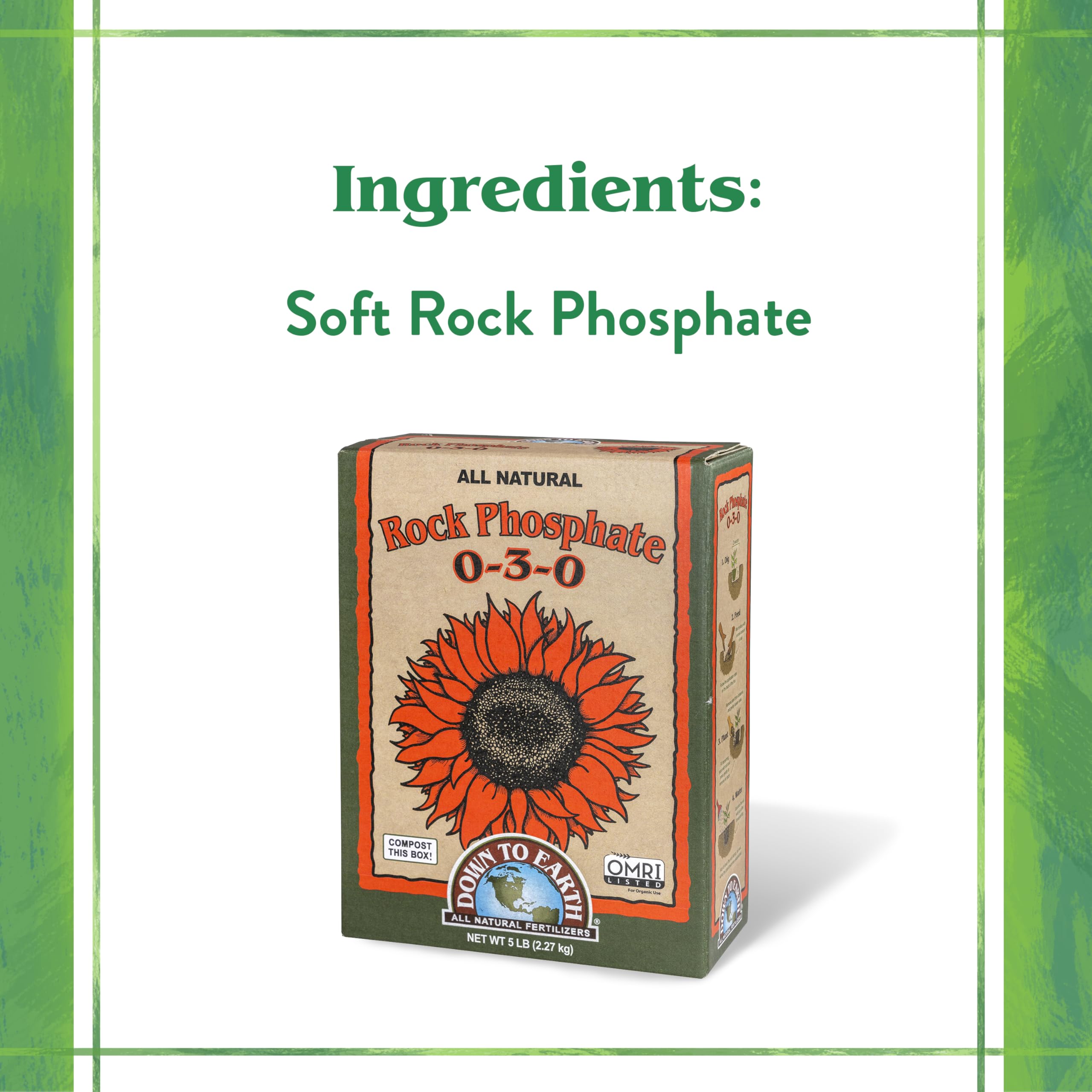 Down To Earth Rock Phosphate application in tomato beds may support robust blossoms and yields.
