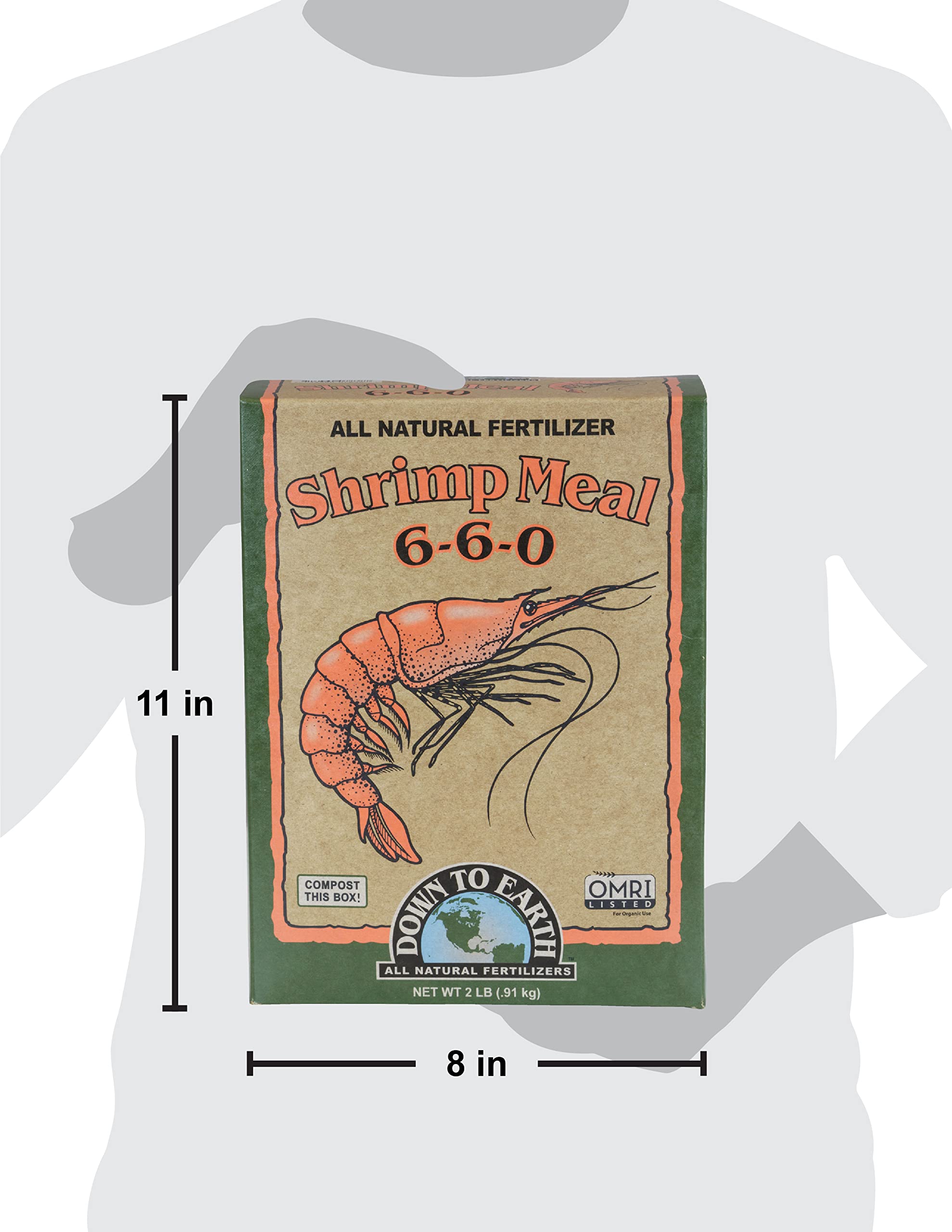Down To Earth shrimp meal compost pile amendment for soil life.