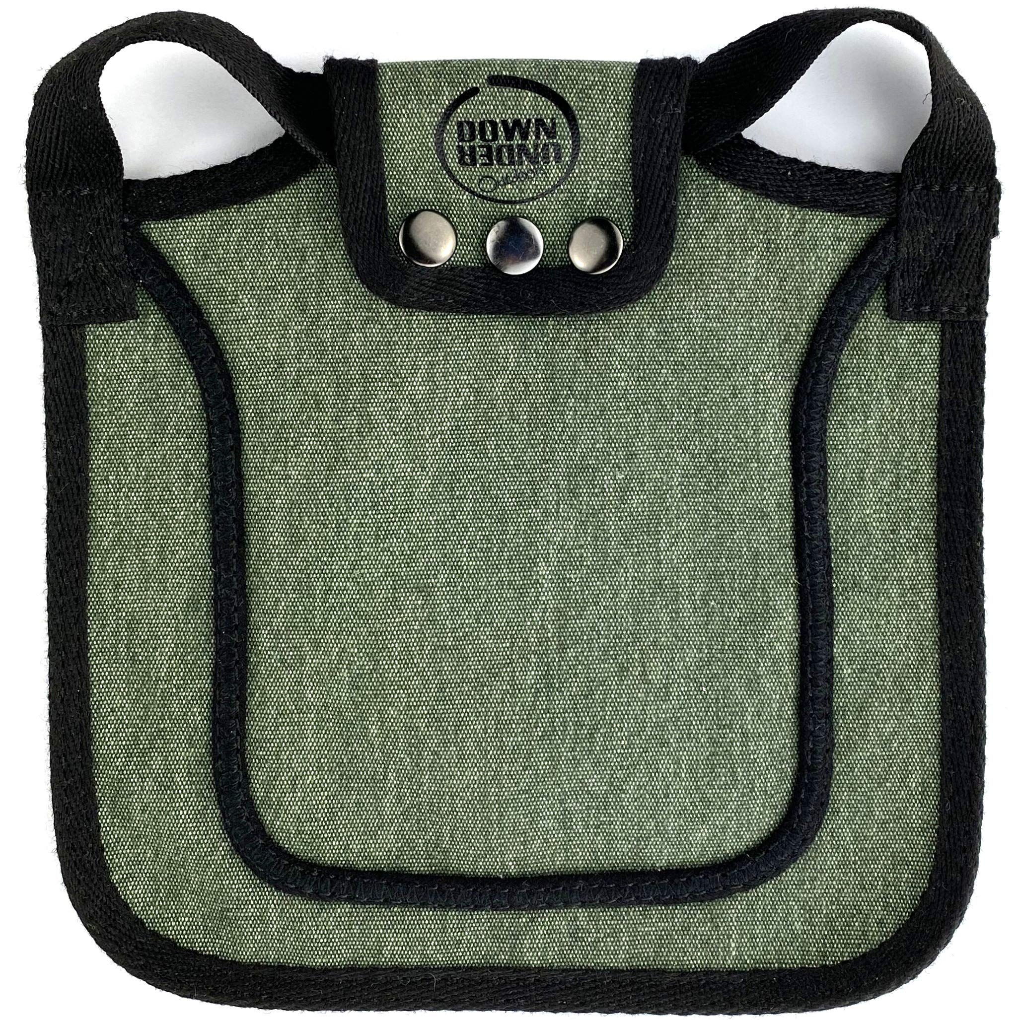 DOWN UNDER OUTDOORS shoulder cover provides feather safety during wear.