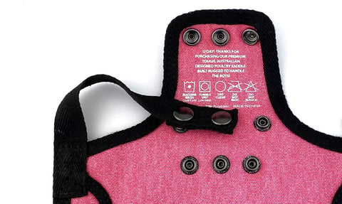 DOWN UNDER OUTDOORS poultry saver helps manage flock dynamics with a comfortable fit.