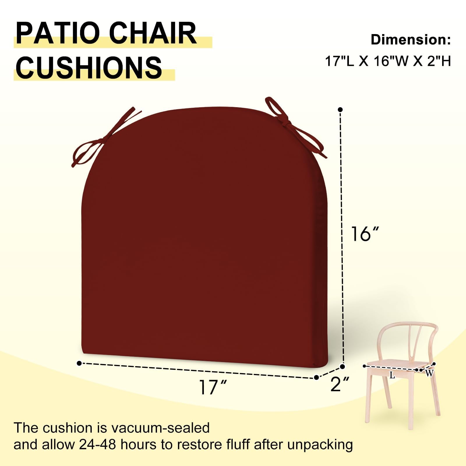 Downluxe 2-inch foam distributes weight for better seat comfort.
