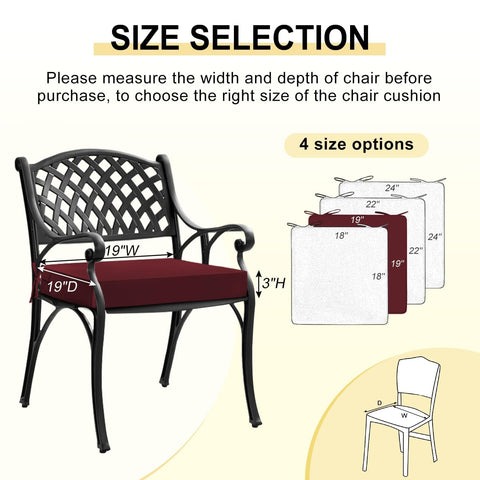 downluxe built-in handle facilitates carrying cushions to the patio.