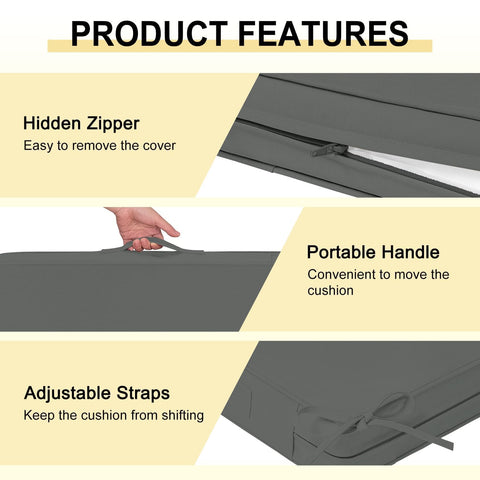 Downluxe carry handle design simplifies moving cushions around.