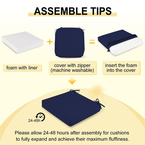 Wipe-clean Downluxe cushion surface with damp cloth for quick upkeep
