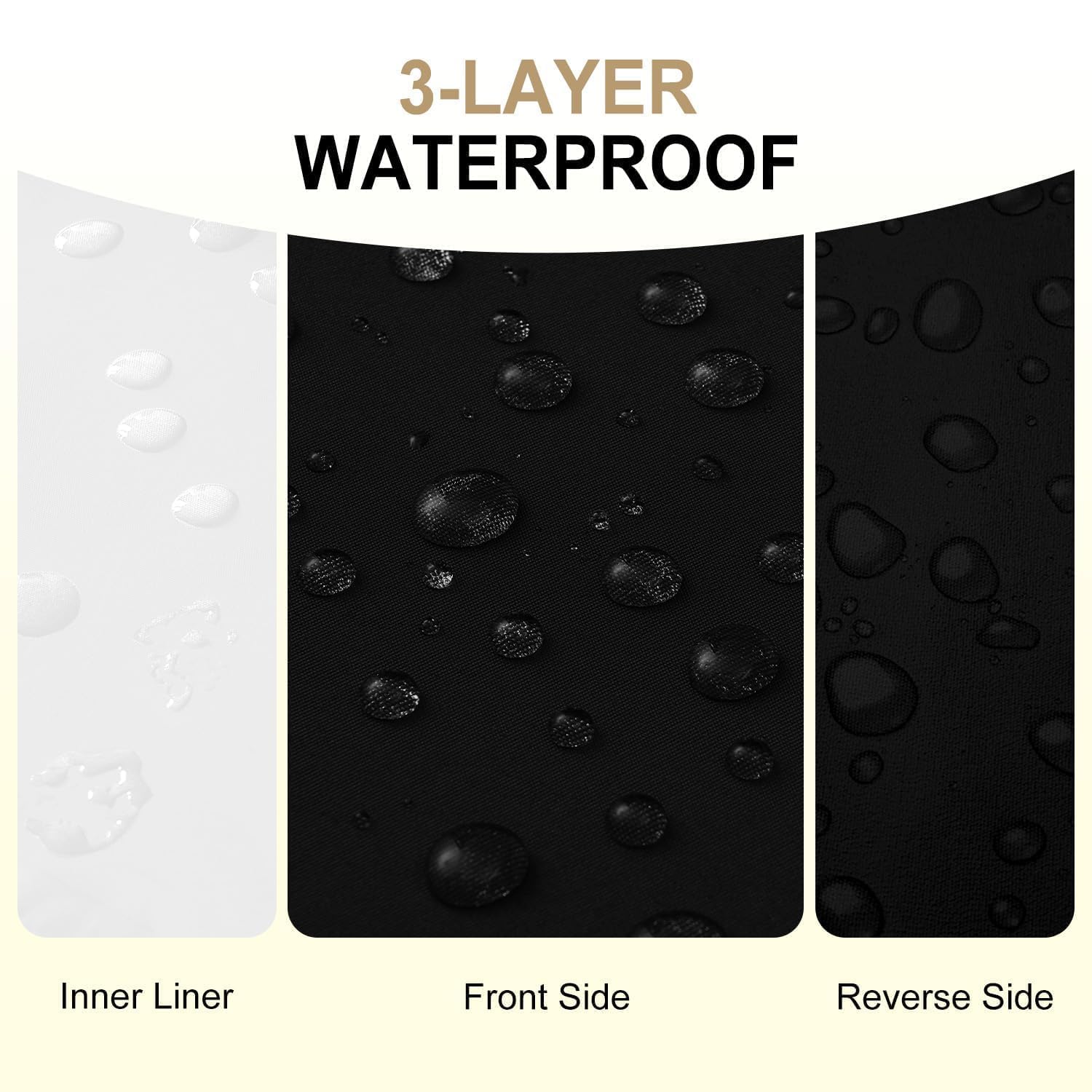 Downluxe square outdoor cushion cover with removable zipper for easy cleaning.