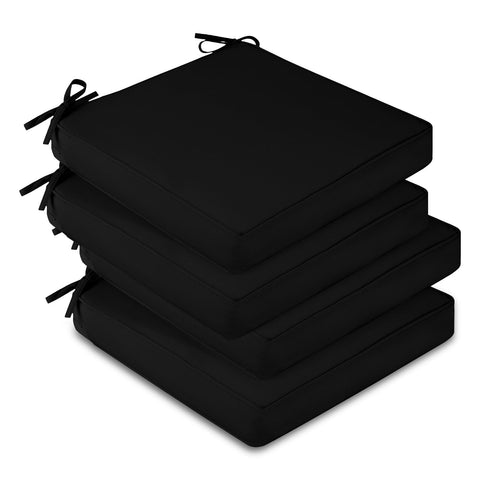 Downluxe waterproof outdoor chair cushions 4-pack ready for patio seating.