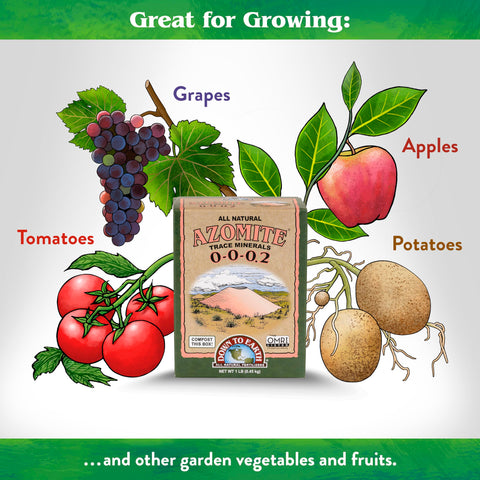 Down To Earth Azomite in compost mixing demonstrates soil enrichment for organic growing.