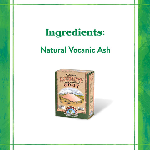 Down To Earth Azomite powder poured into soil promotes root development and healthier crops.