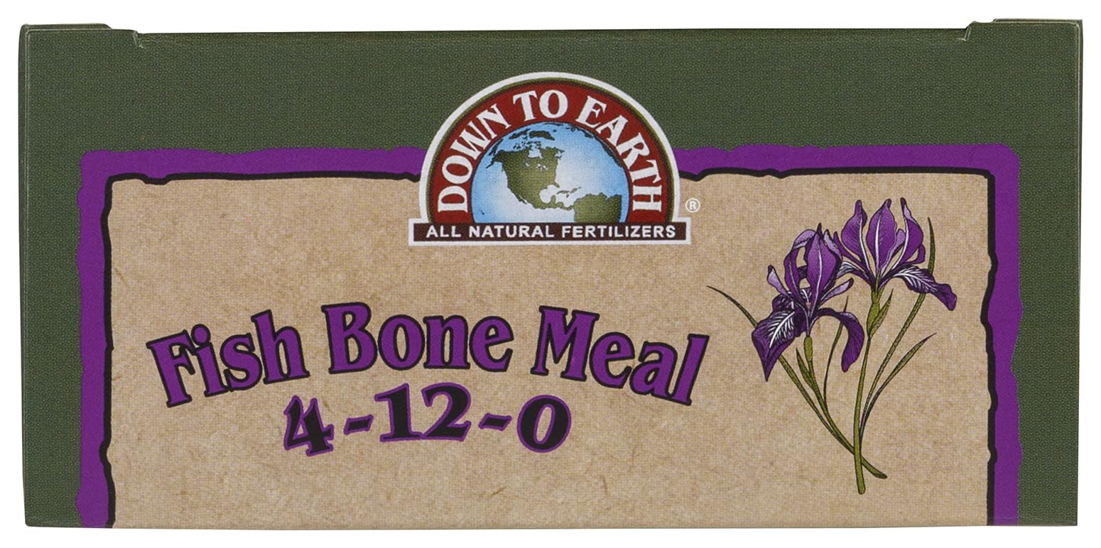 Down To Earth fish bone meal granules closeup highlights texture
