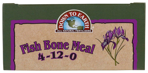 Down To Earth fish bone meal granules closeup highlights texture
