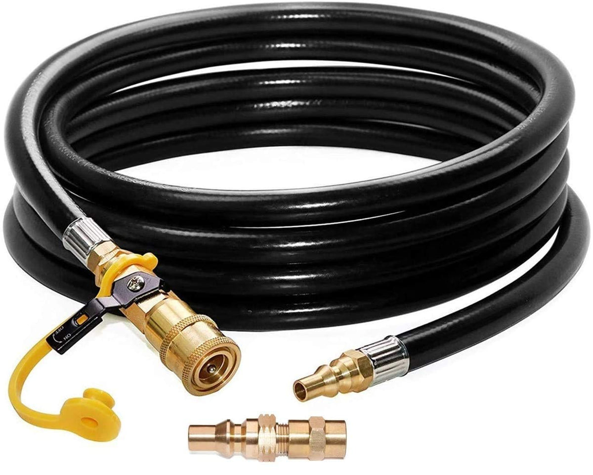 DOZYANT 12 ft propane quick connect hose for RV and Weber Q grills