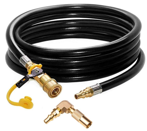 DOZYANT 12ft rv propane hose with elbow fitting for easy outdoor cooking