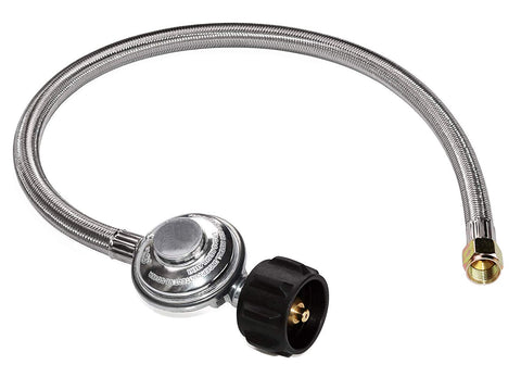 DOZYANT 2ft regulator and hose assembly for safe outdoor grilling.