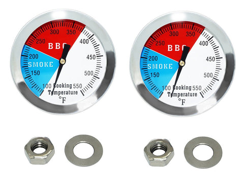 DOZYANT 2in BBQ thermometer gauge front view for quick, accurate grill temps.