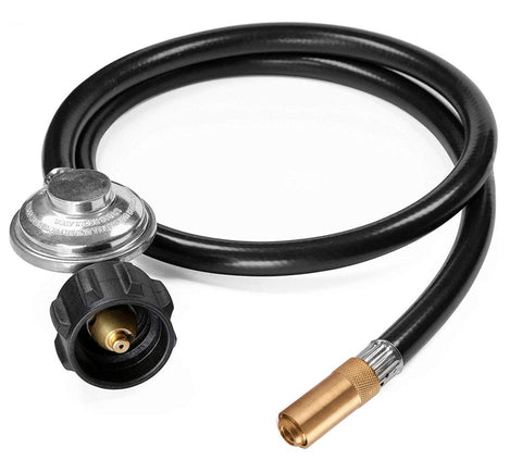 DOZYANT 6ft regulator hose front view for easy Blackstone connection to larger tanks.