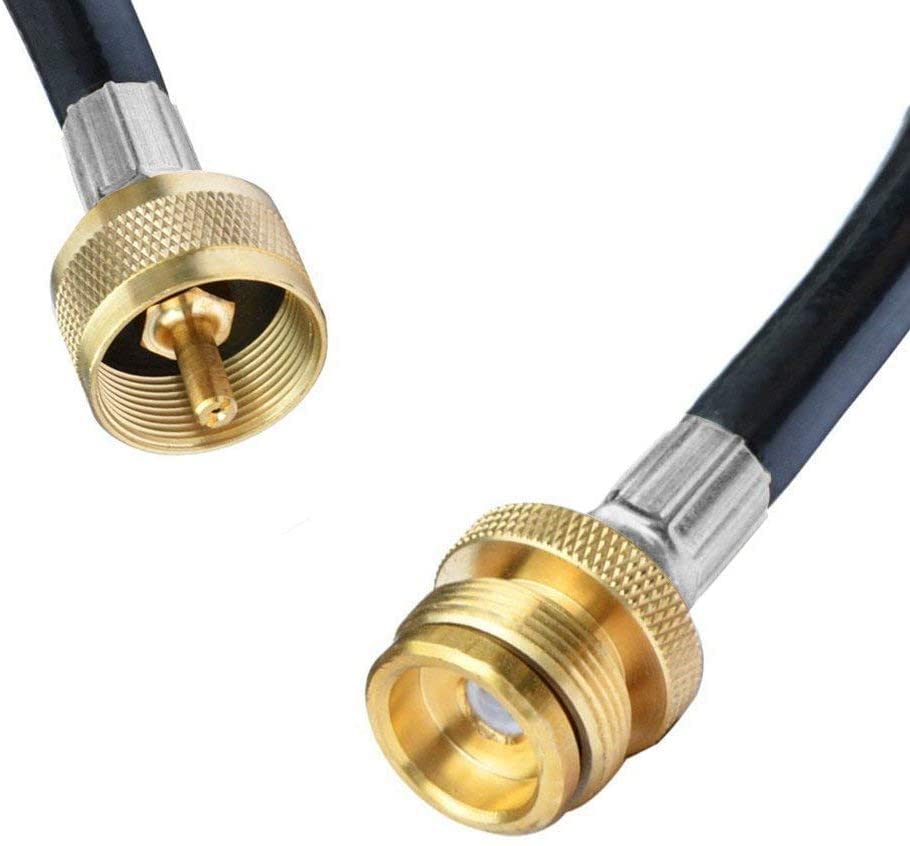 DOZYANT brass connector for secure, leak-free propane assembly.
