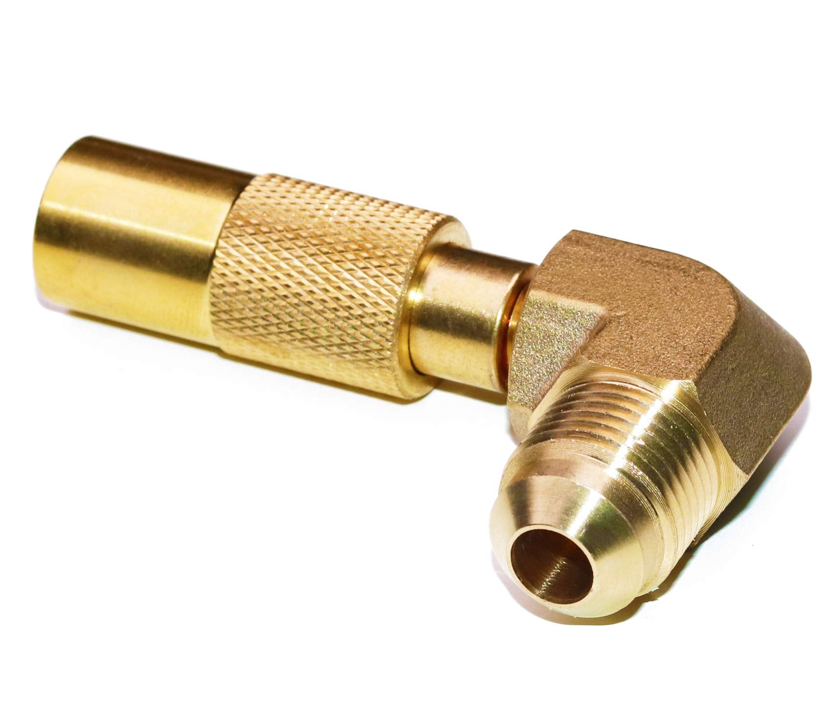 DOZYANT brass elbow adapter on Blackstone 22-inch tabletop grill